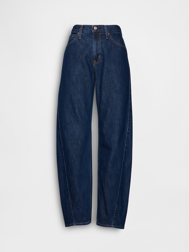 High Rise Barrel Jeans