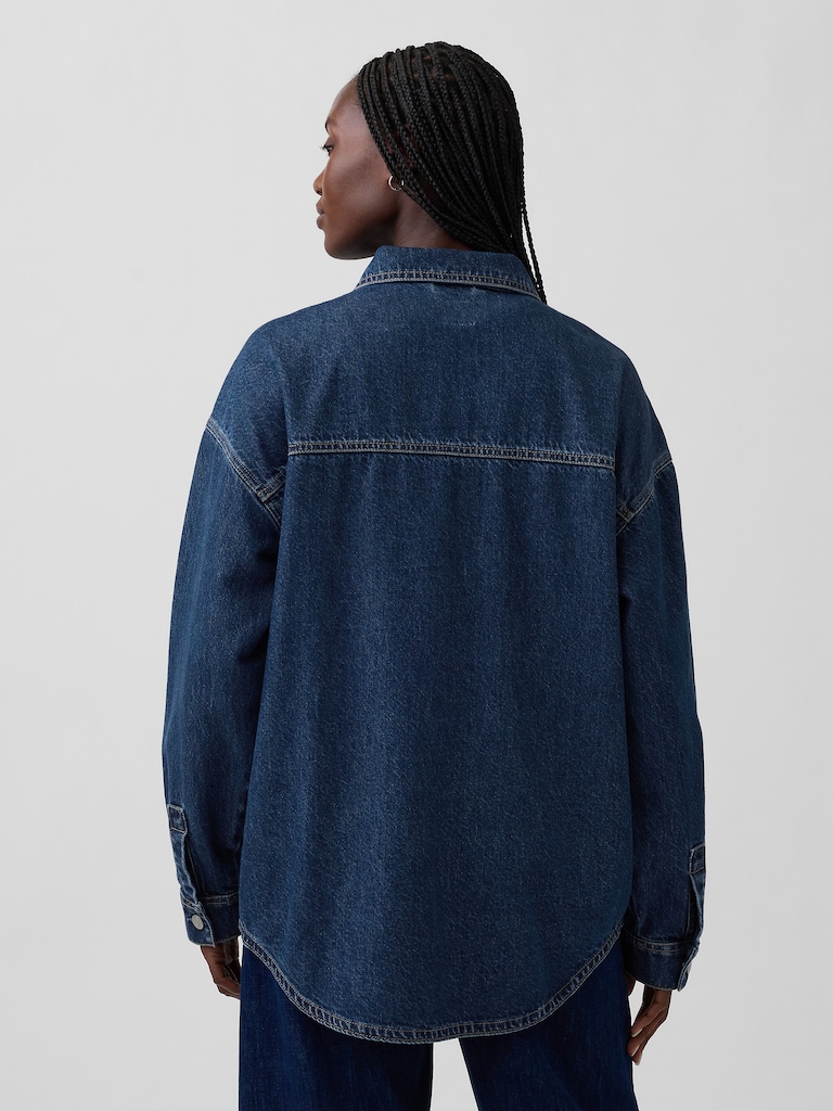 Oversized Denim Shirt Jacket