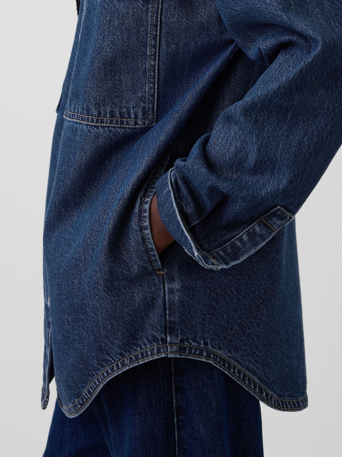 Oversized Denim Shirt Jacket