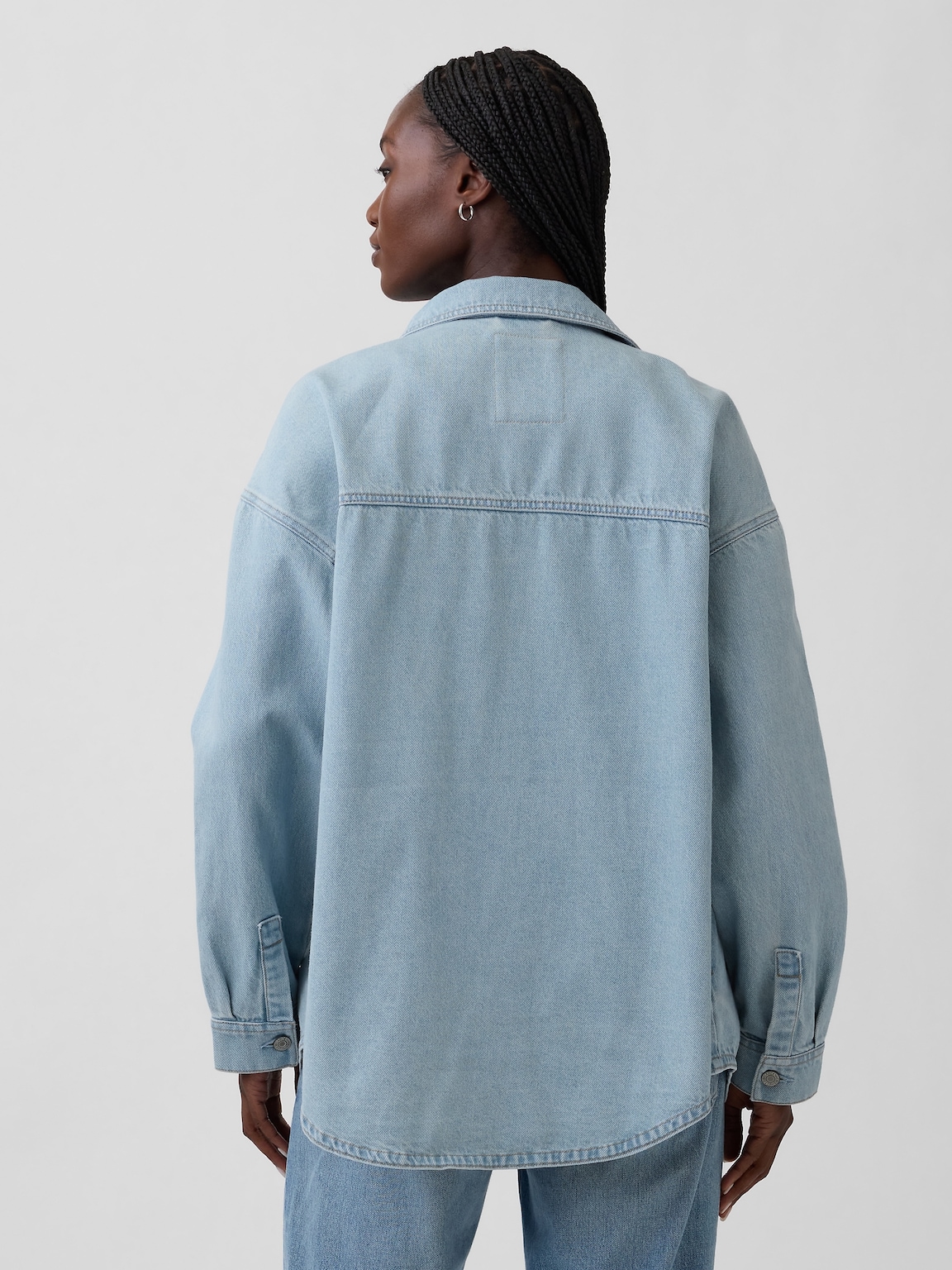 Oversized Denim Shirt Jacket