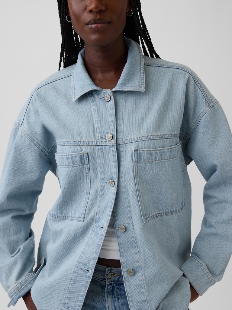 Oversized Denim Shirt Jacket