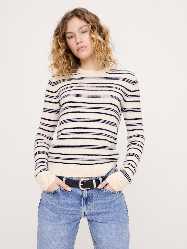 Lightweight Cashmere Crew-Neck Sweater