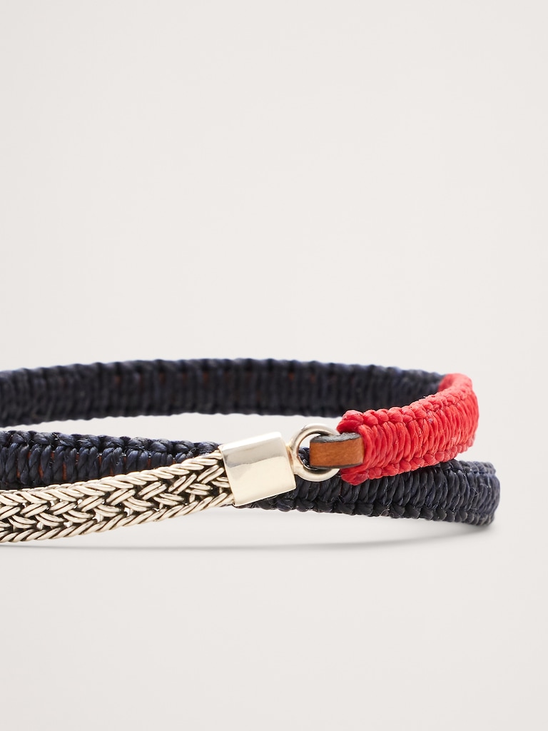 Artisan Leather Macrame Bracelet by Caputo & Co
