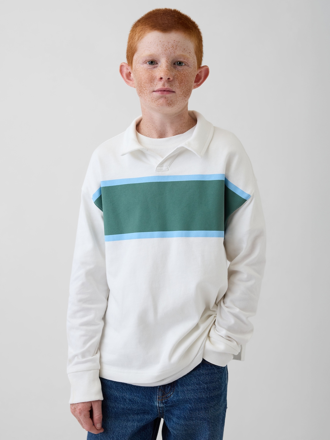 Kids Relaxed Stripe Polo Shirt