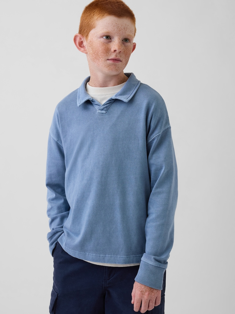 Kids Relaxed Washed Polo Shirt