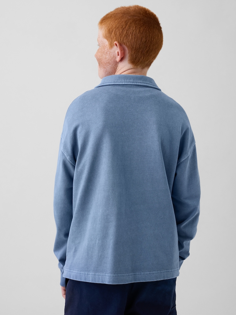 Kids Relaxed Washed Polo Shirt