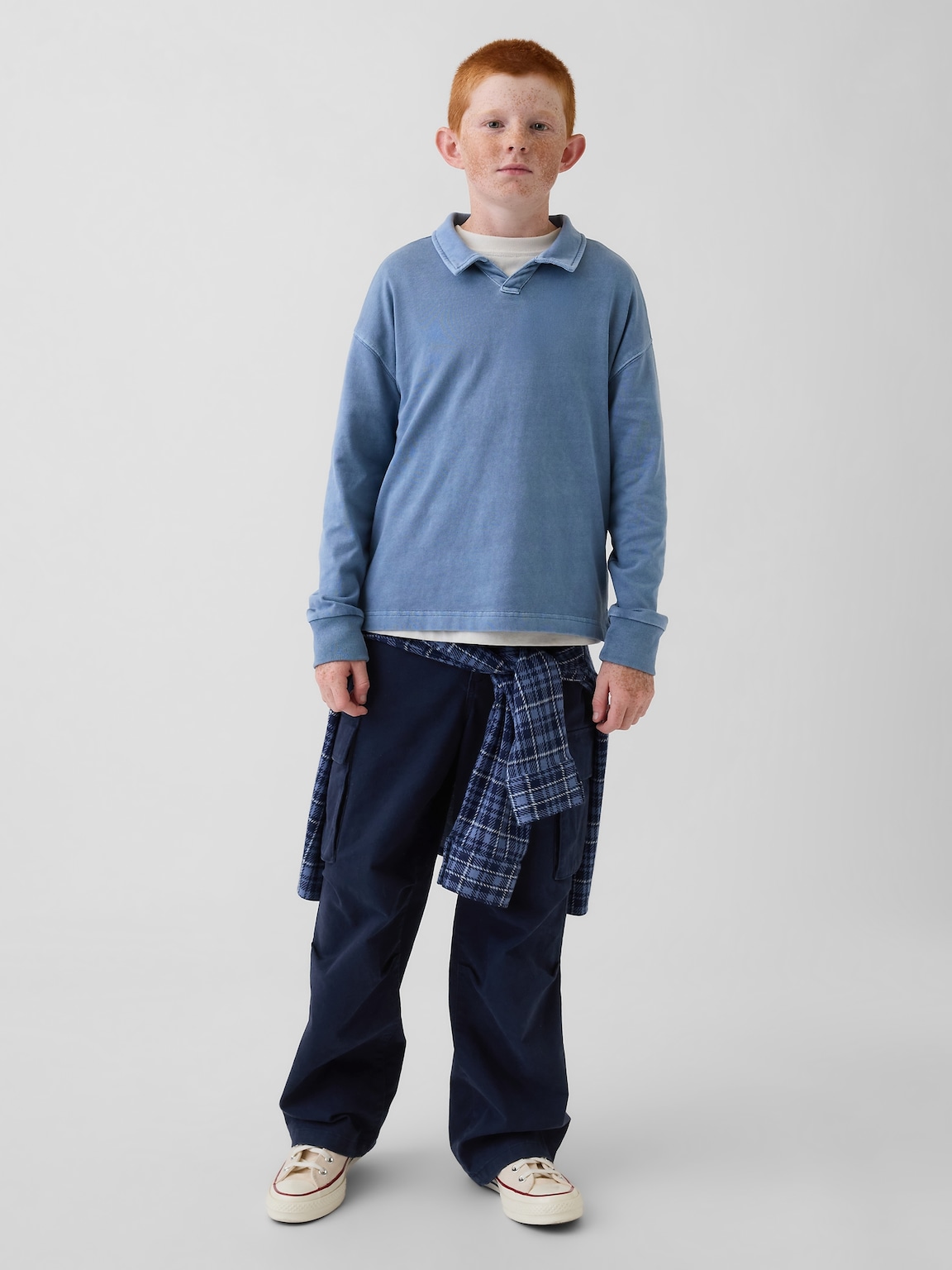Kids Relaxed Washed Polo Shirt