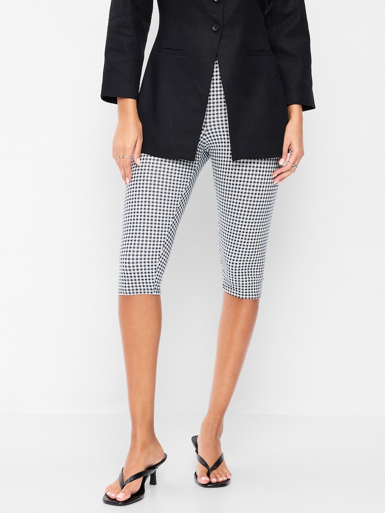 High-Waisted Fashion Layering Capri Legging