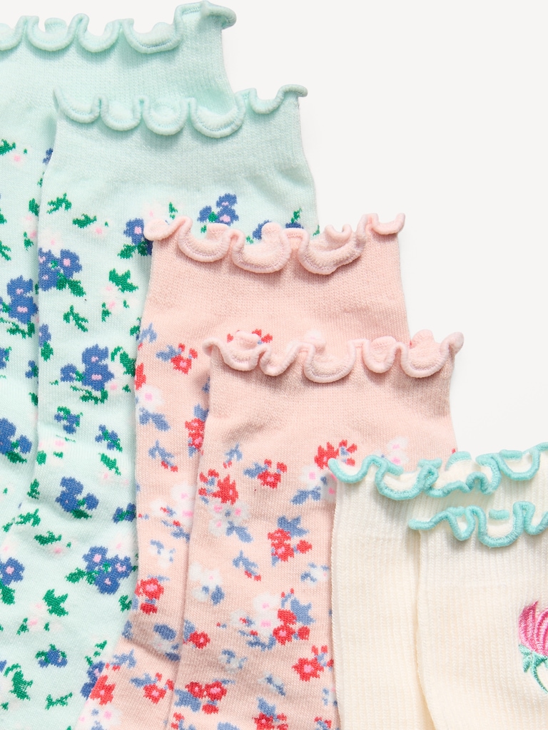 Ruffled Crew Sock 3-Pack for Women