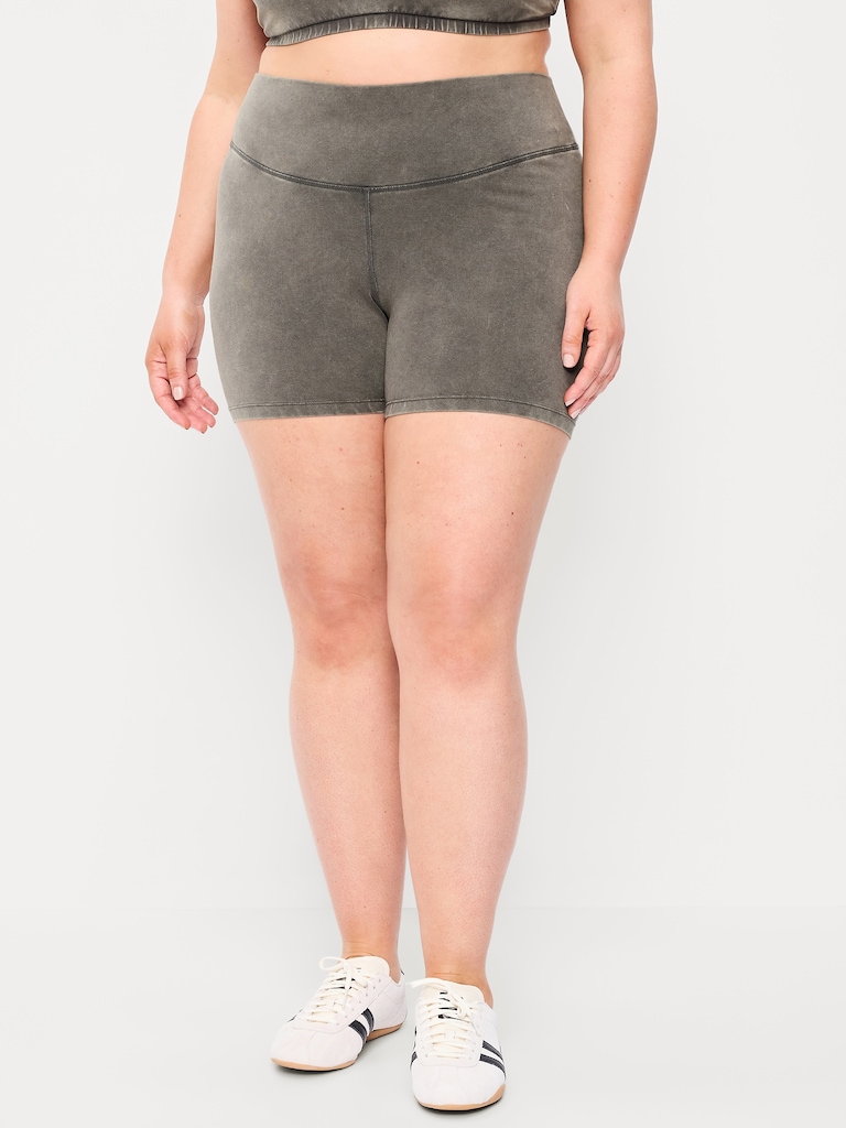 High-Waisted PowerChill Biker Shorts -- 5-inch inseam