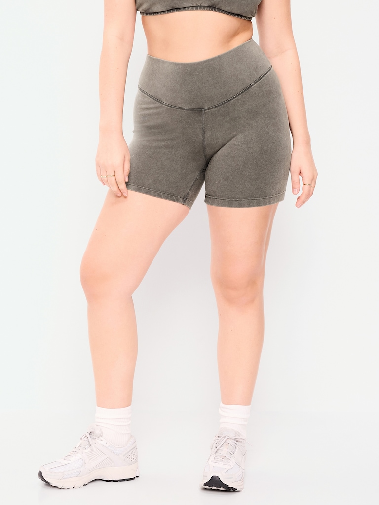 High-Waisted PowerChill Biker Shorts -- 5-inch inseam