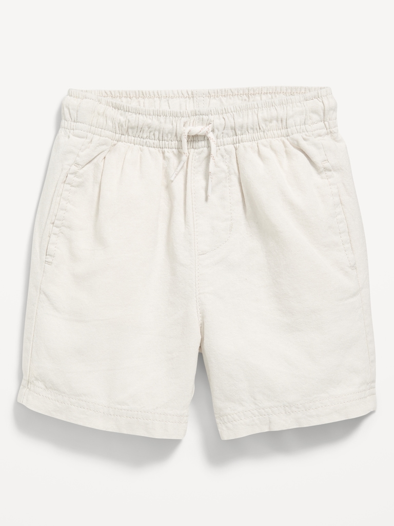 Loose Linen-Blend Dock Shorts for Toddler Boys