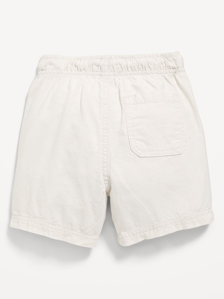 Loose Linen-Blend Dock Shorts for Toddler Boys