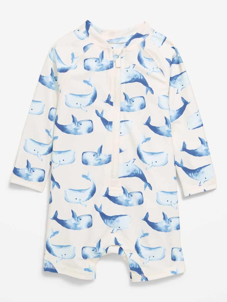 Printed Swim Rashguard Bodysuit for Baby