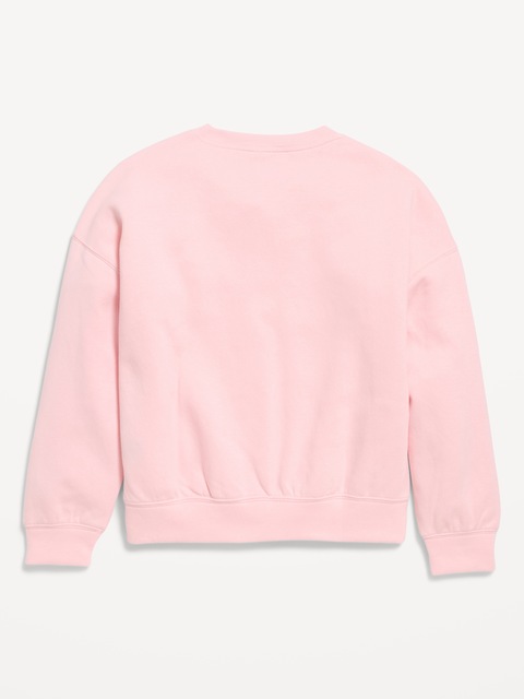 Oversized Long-Sleeve Tunic Sweatshirt for Girls