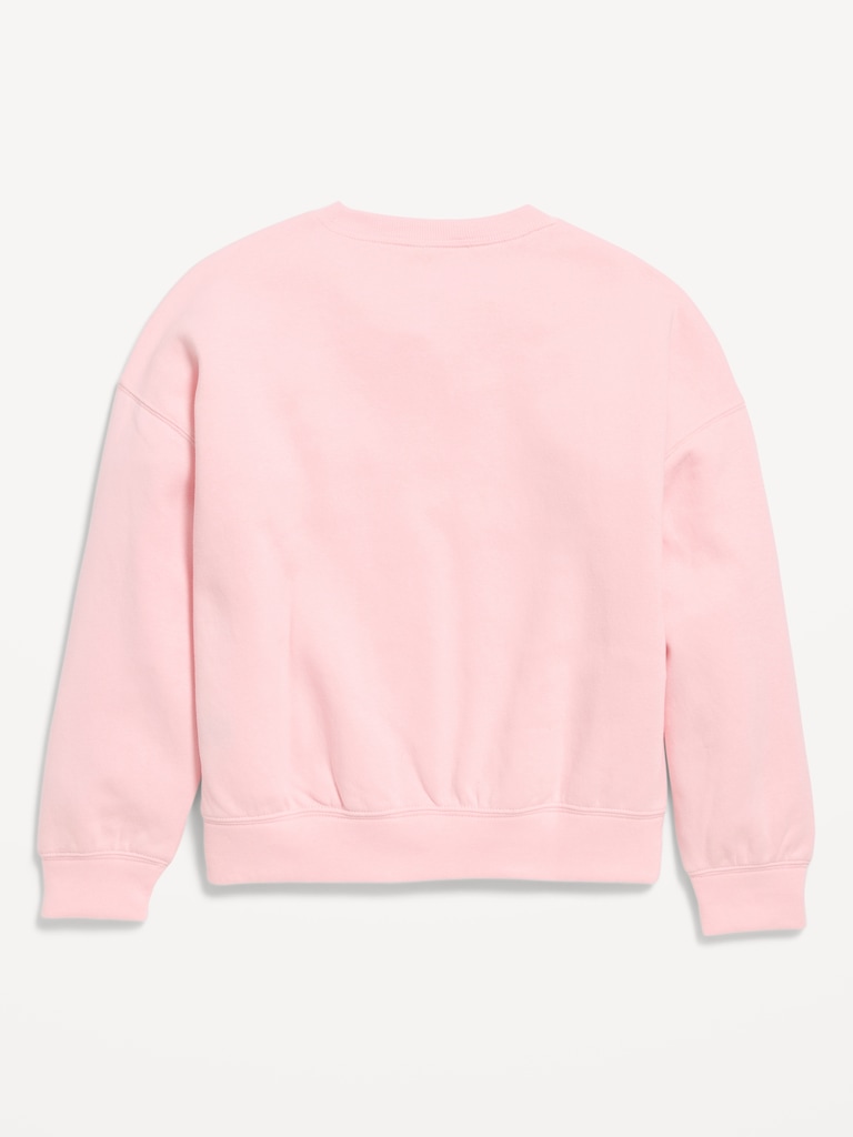 Oversized Long-Sleeve Tunic Sweatshirt for Girls