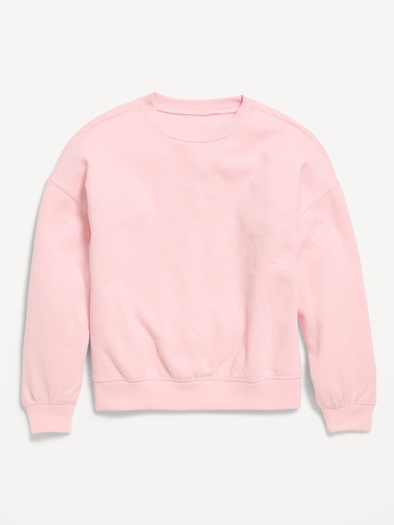 Oversized Long-Sleeve Tunic Sweatshirt for Girls