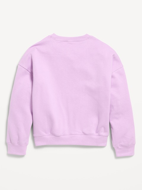 Oversized Long-Sleeve Tunic Sweatshirt for Girls