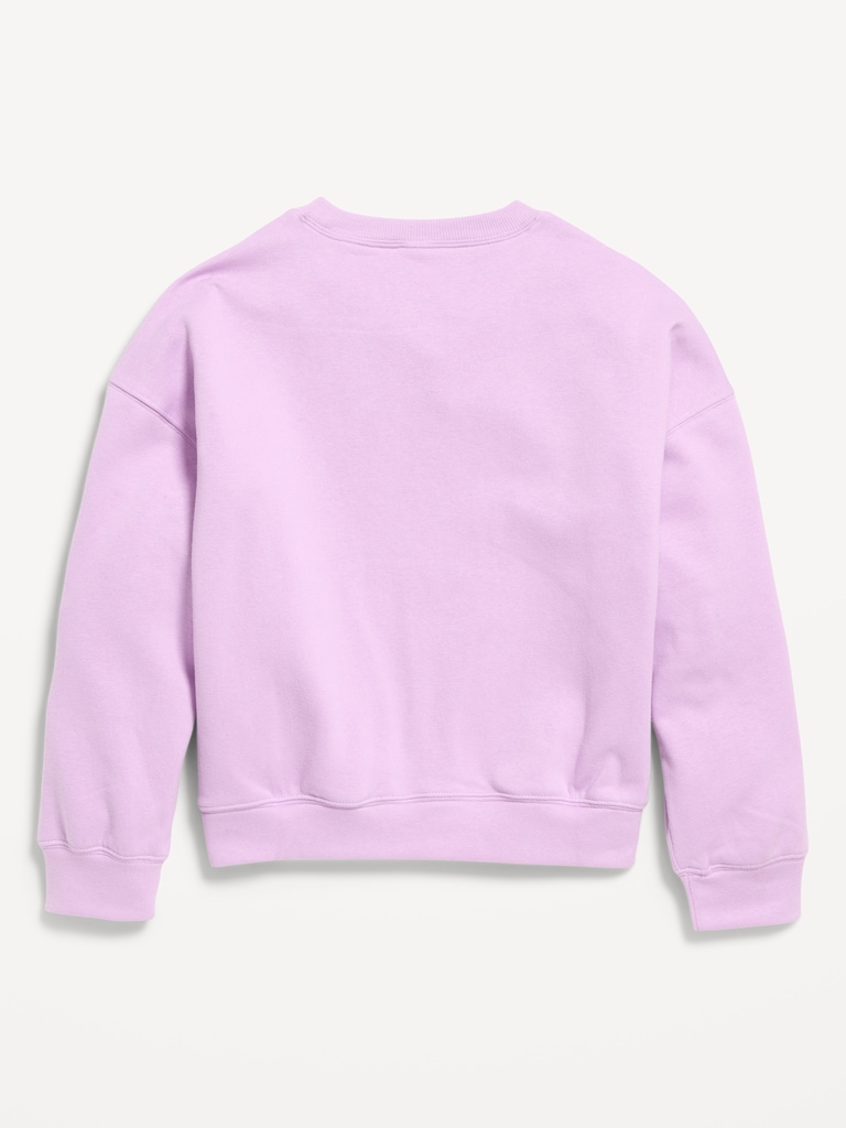 Oversized Long-Sleeve Tunic Sweatshirt for Girls