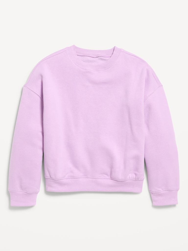 Oversized Long-Sleeve Tunic Sweatshirt for Girls