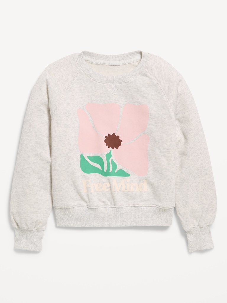 Long-Sleeve Graphic Sweatshirt for Girls