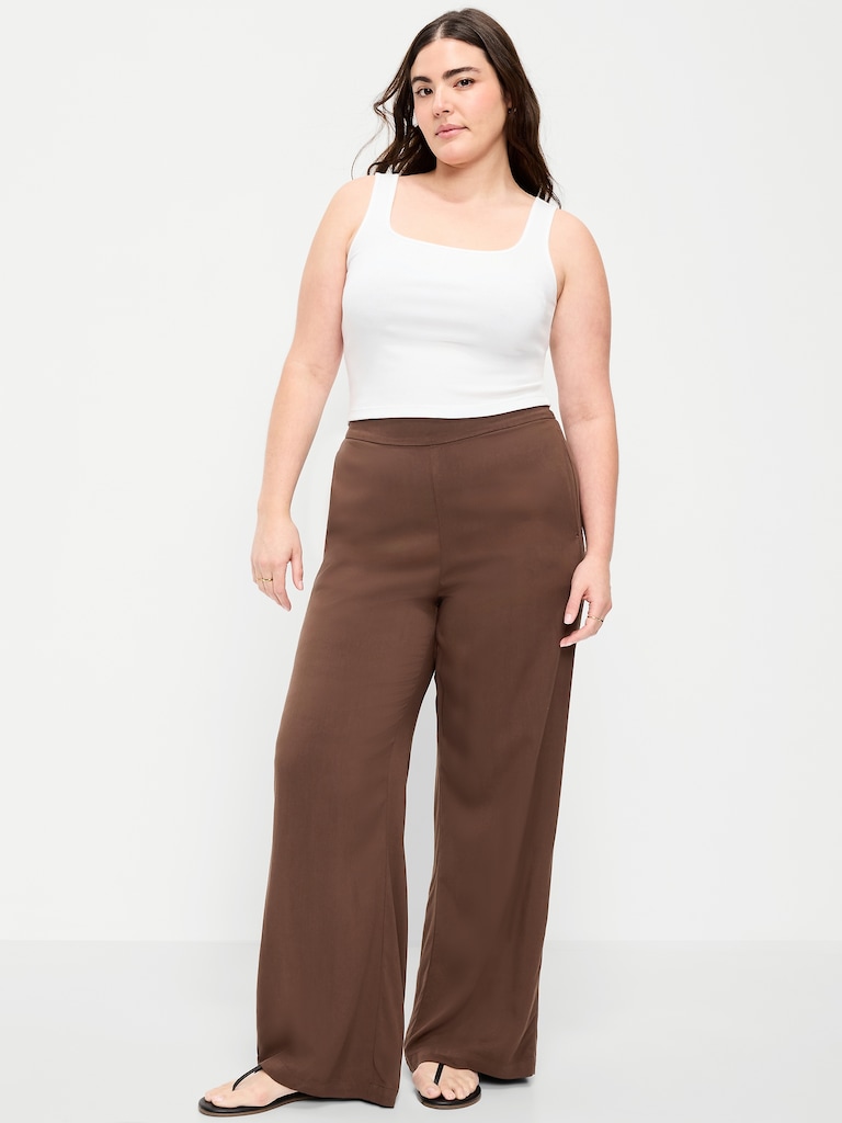 High-Waisted Playa Wide-Leg Pants