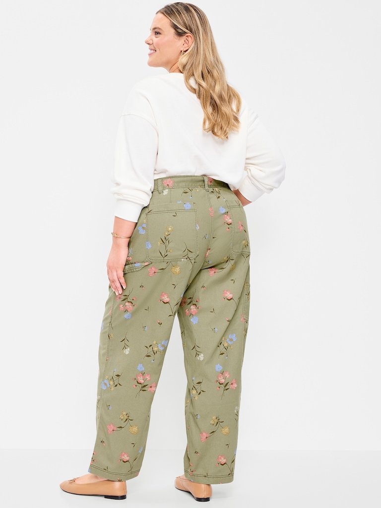 High-Waisted Straight Ankle Pants