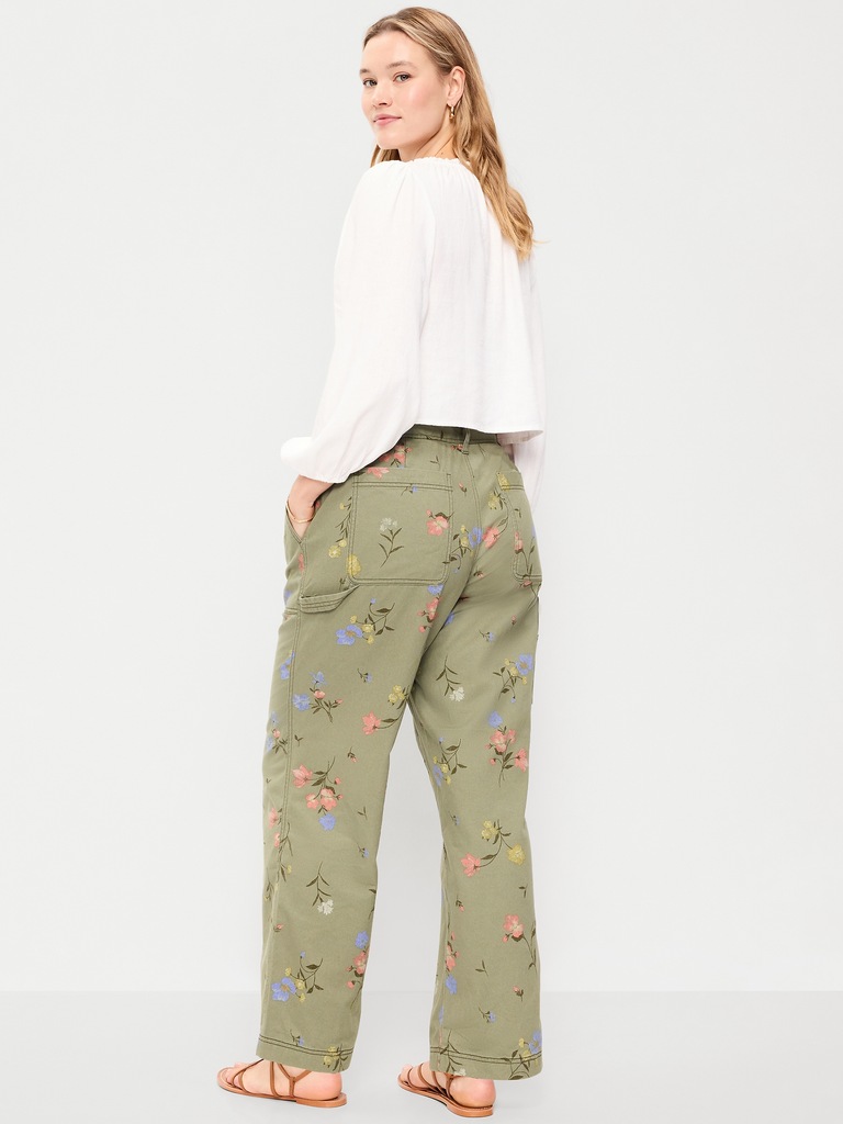 High-Waisted Straight Ankle Pants