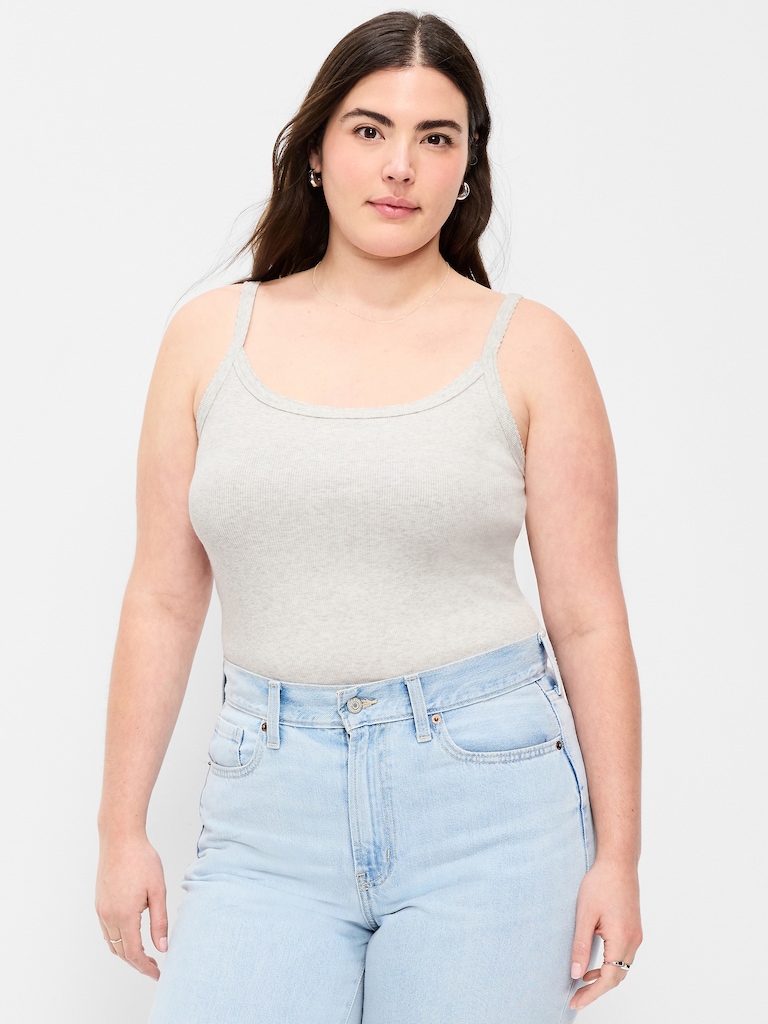 Rib-Knit Cami Tank Top