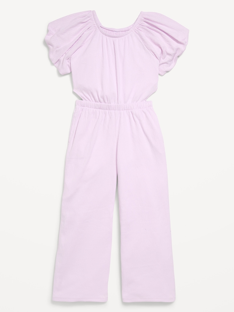 Fit and Flare Side-Cutout Jumpsuit for Girls