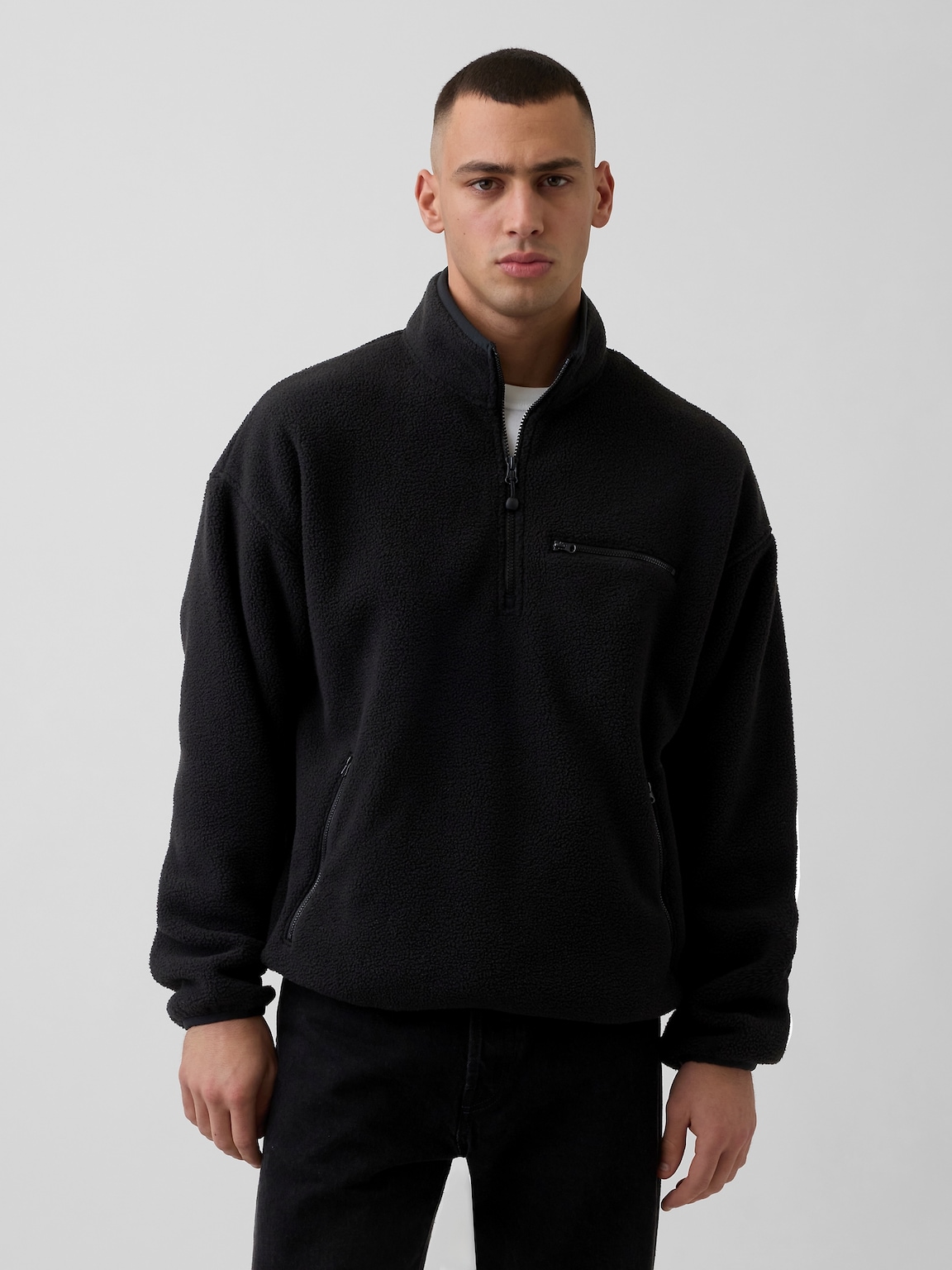 Sherpa Oversized Half-Zip Pullover
