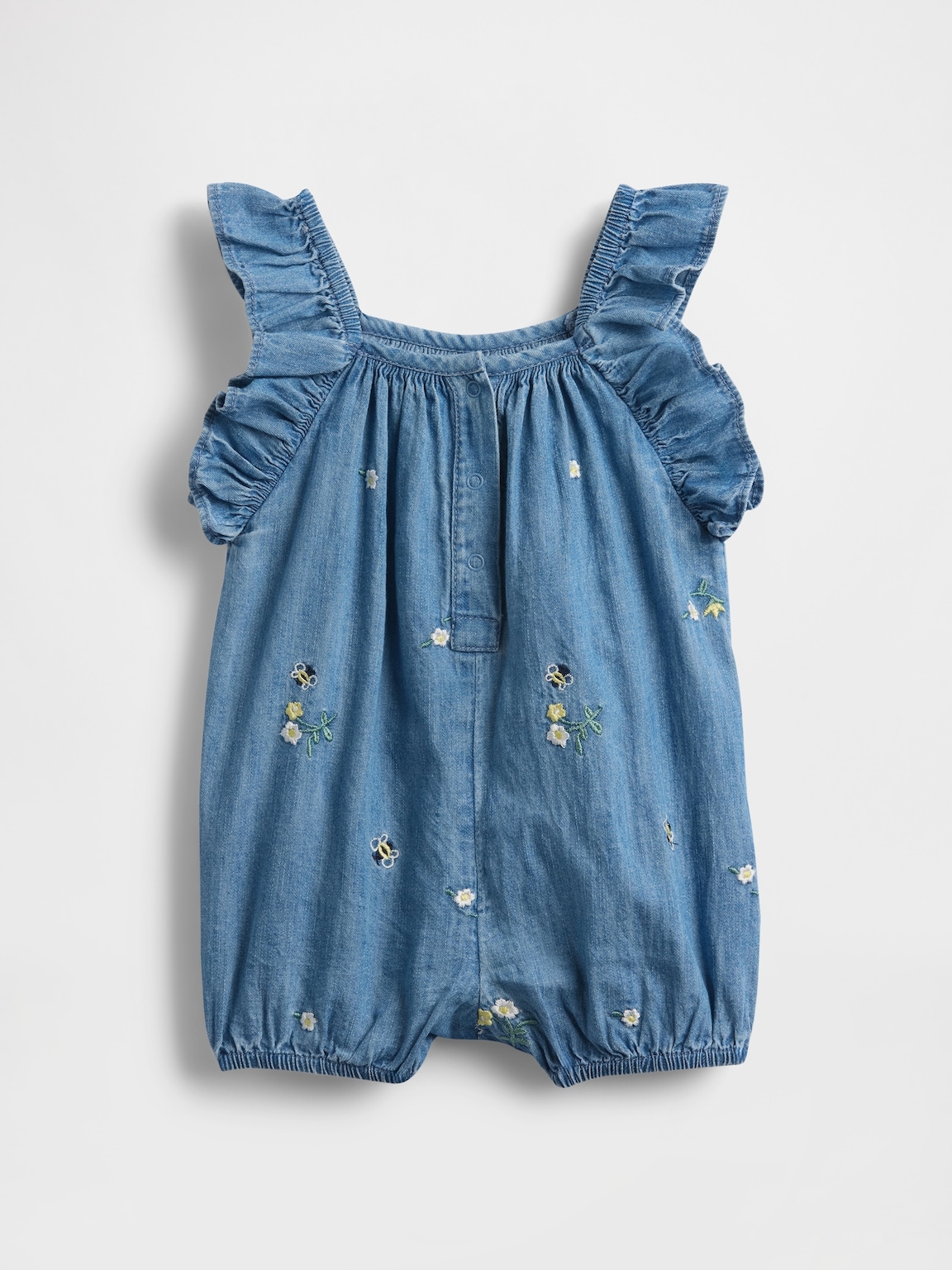 Baby Denim Ruffle Shorty One-Piece