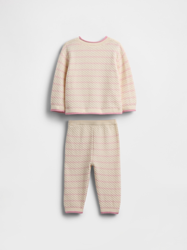 Baby Crochet Sweater Outfit Set