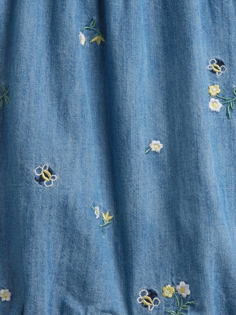 Baby Denim Ruffle Shorty One-Piece