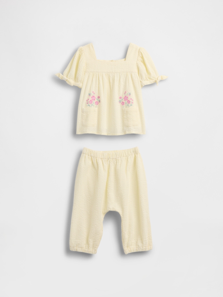 Baby Seersucker Outfit Set