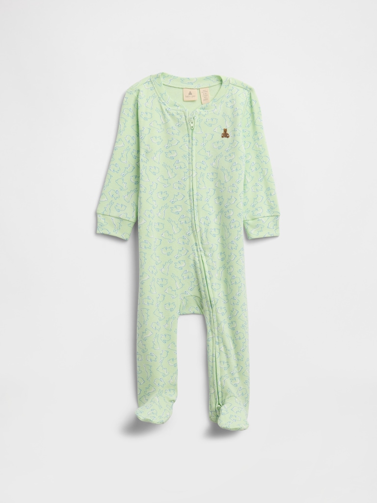 Baby Print Two-Way Zip One-Piece