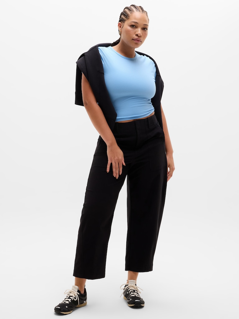 Signature Rib Crop Tee