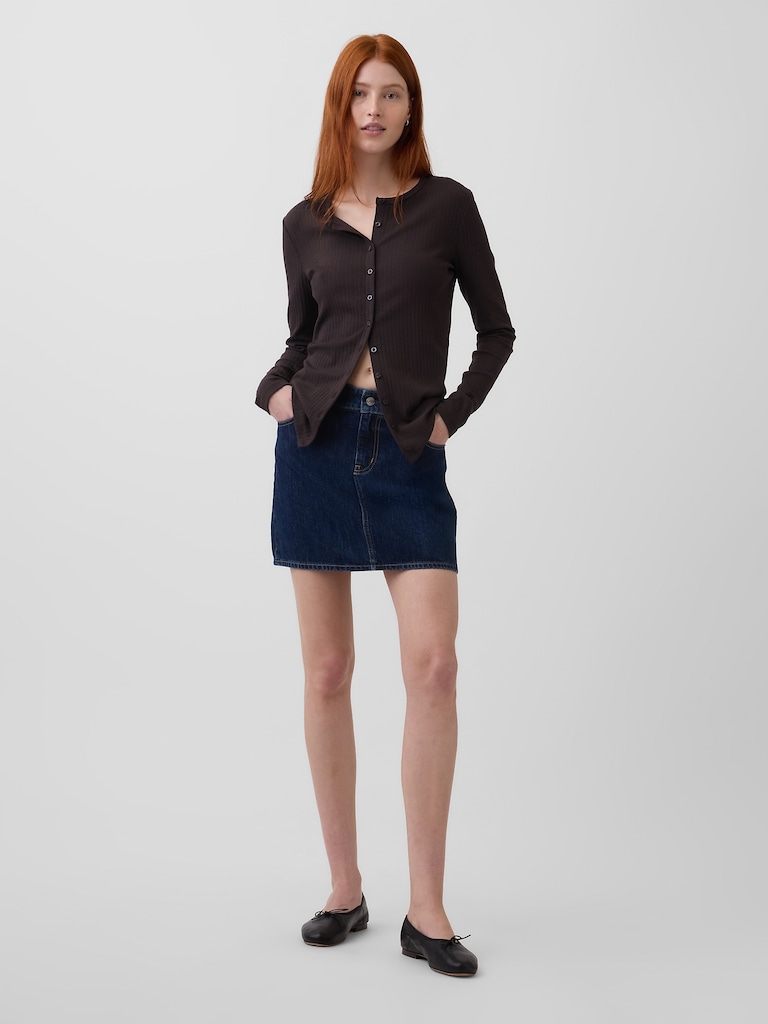 Modern Wide Rib Cardigan