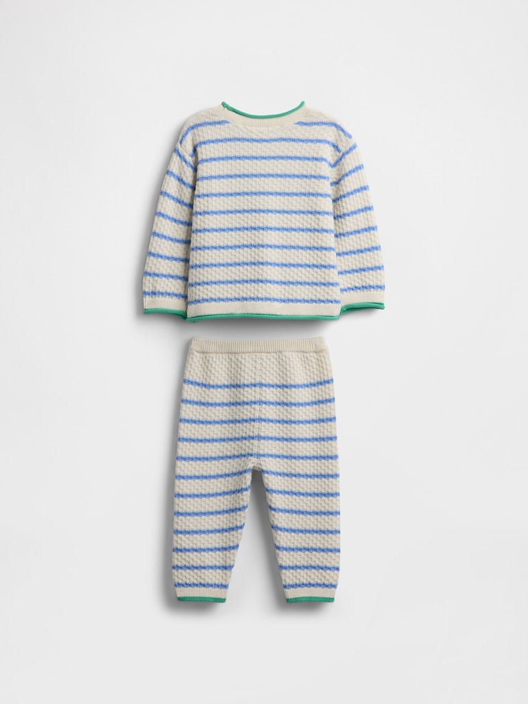 Baby Crochet Sweater Outfit Set