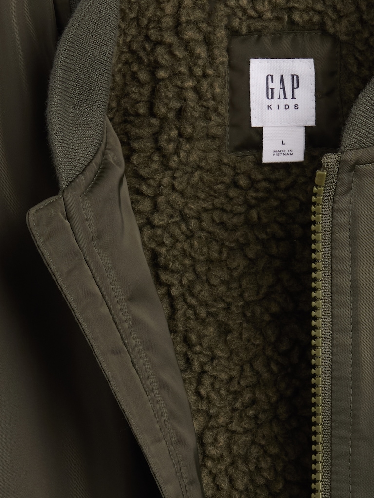 Kids Satin Bomber Jacket