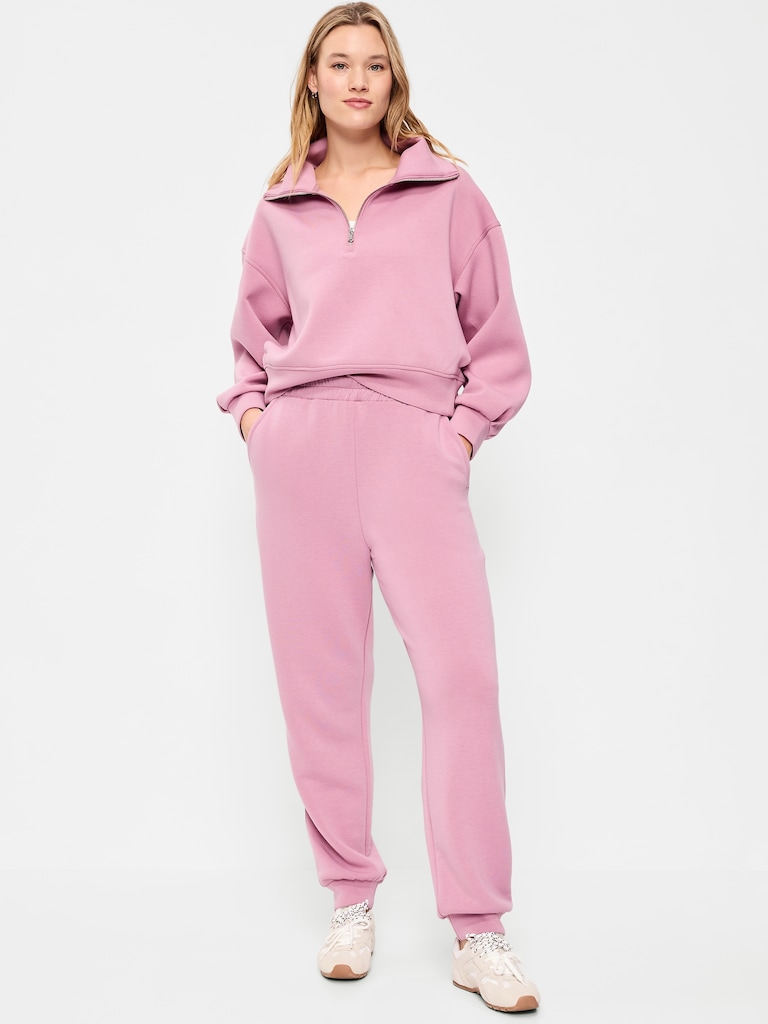 High-Waisted Bounce Fleece Jogger Sweatpants
