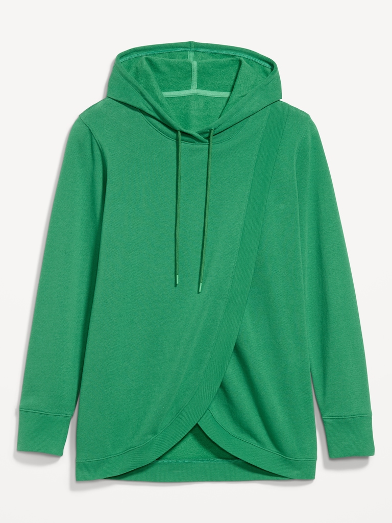 Maternity Cross-Front Nursing Pullover Hoodie