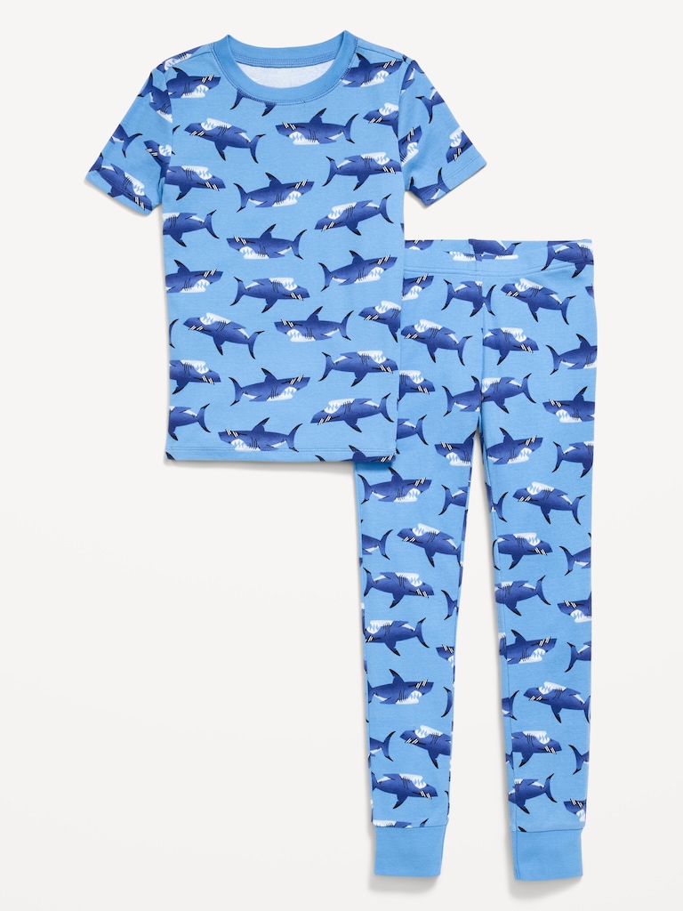 Gender-Neutral Snug-Fit Graphic Pajama Set for Kids