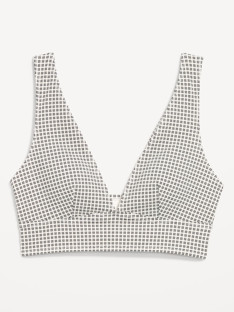 Pique Longline Bikini Swim Top