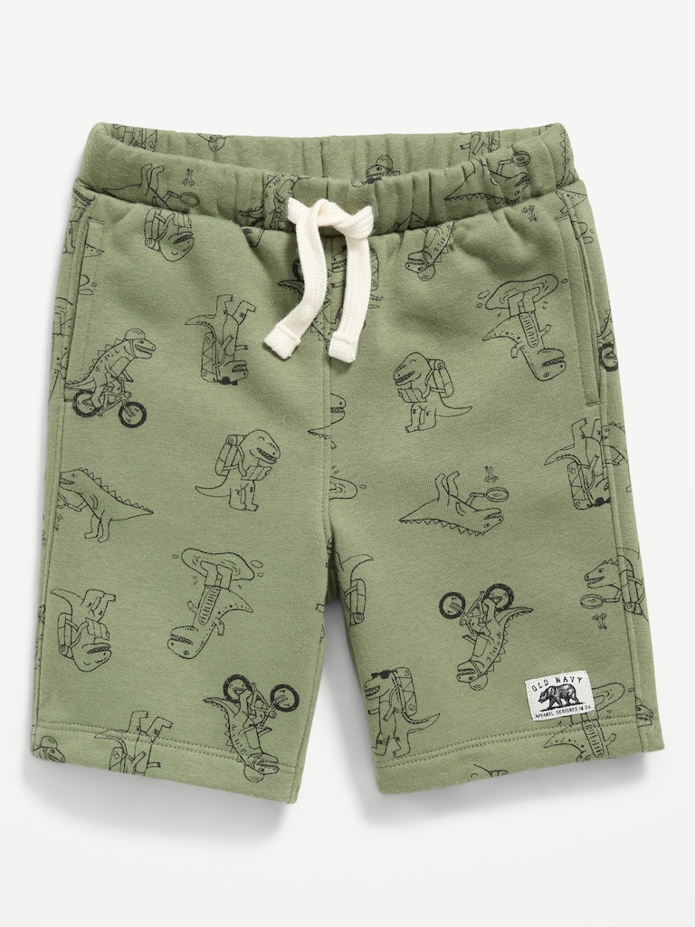 Logo-Graphic Fleece Jogger Shorts for Toddler Boys