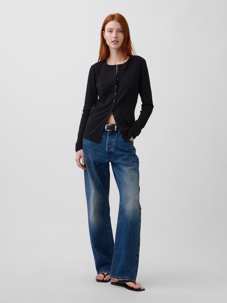 Modern Wide Rib Cardigan