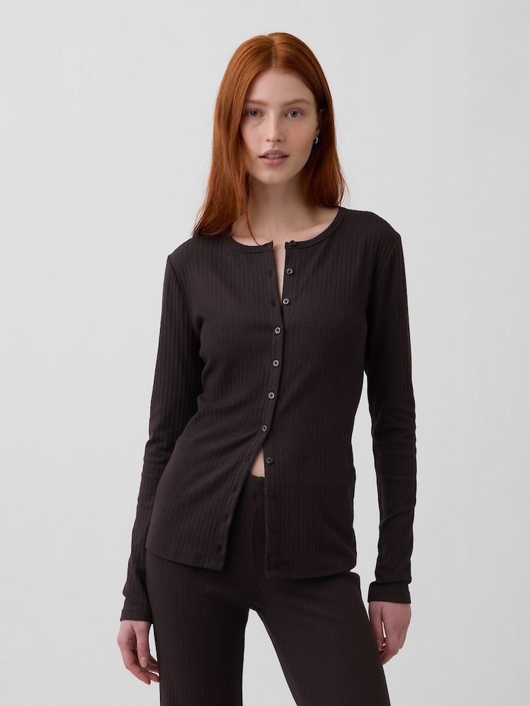 Modern Wide Rib Cardigan