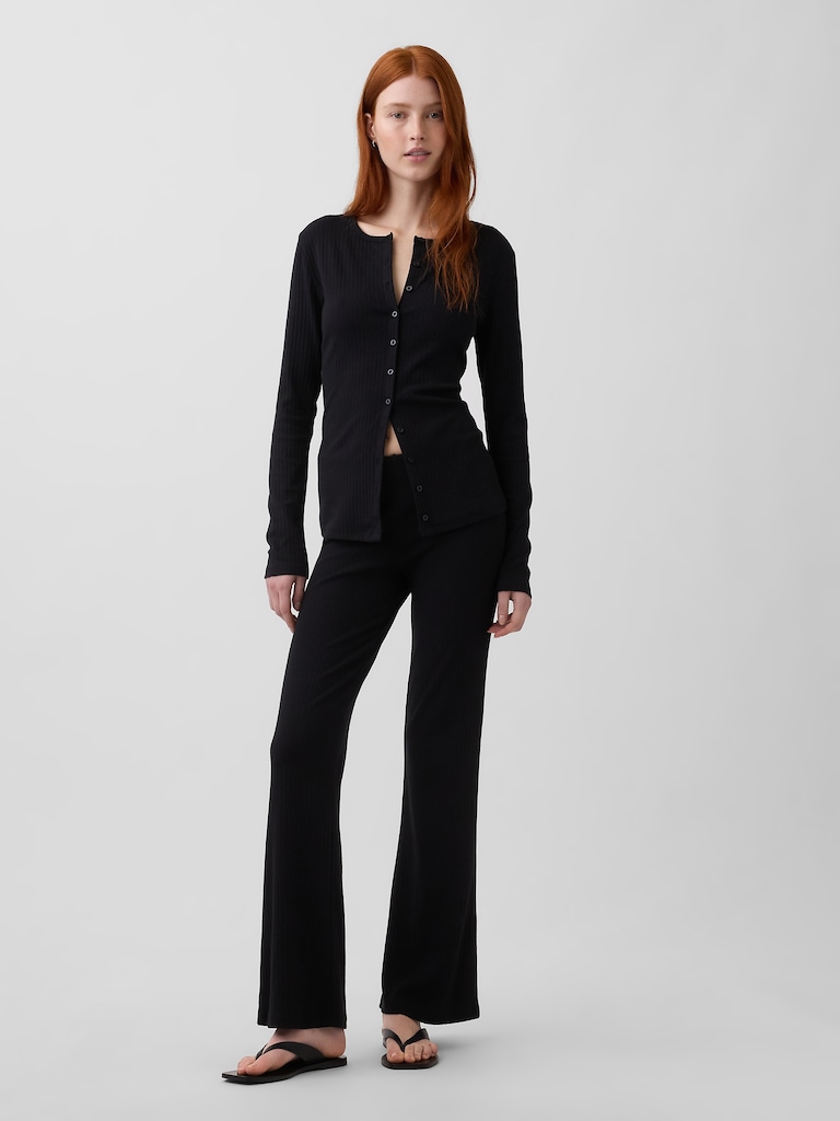 Modern Wide Rib Cardigan