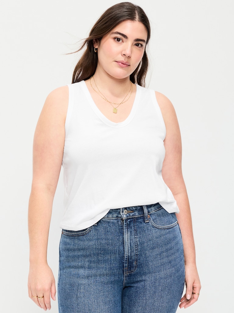 Relaxed Scoop-Neck Tank Top