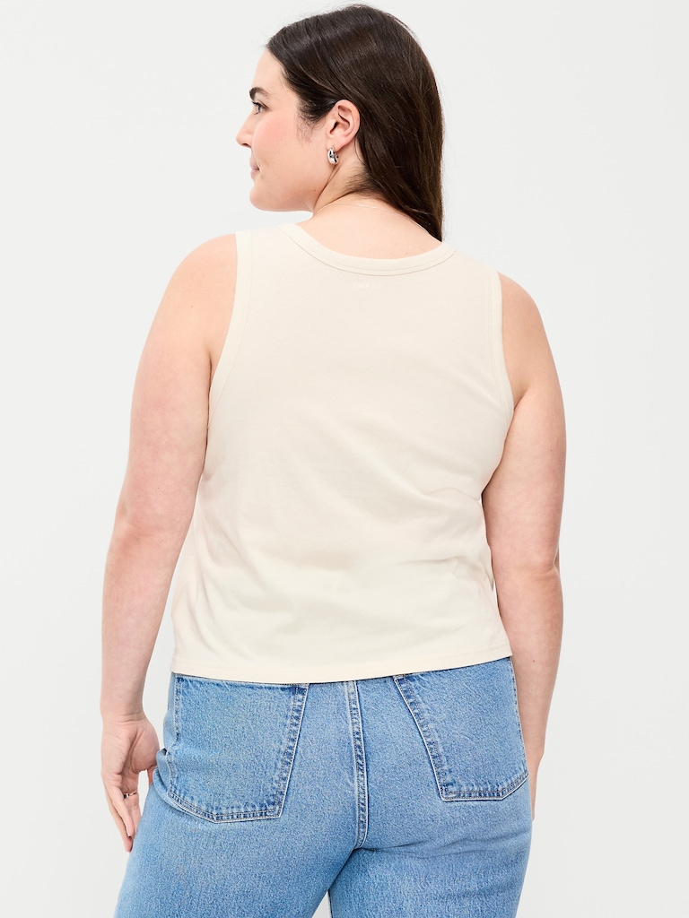 Relaxed Scoop-Neck Tank Top